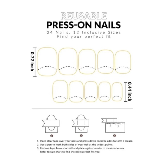 24 Pcs False Nails, lemon design press on nails - Picture 3 of 5